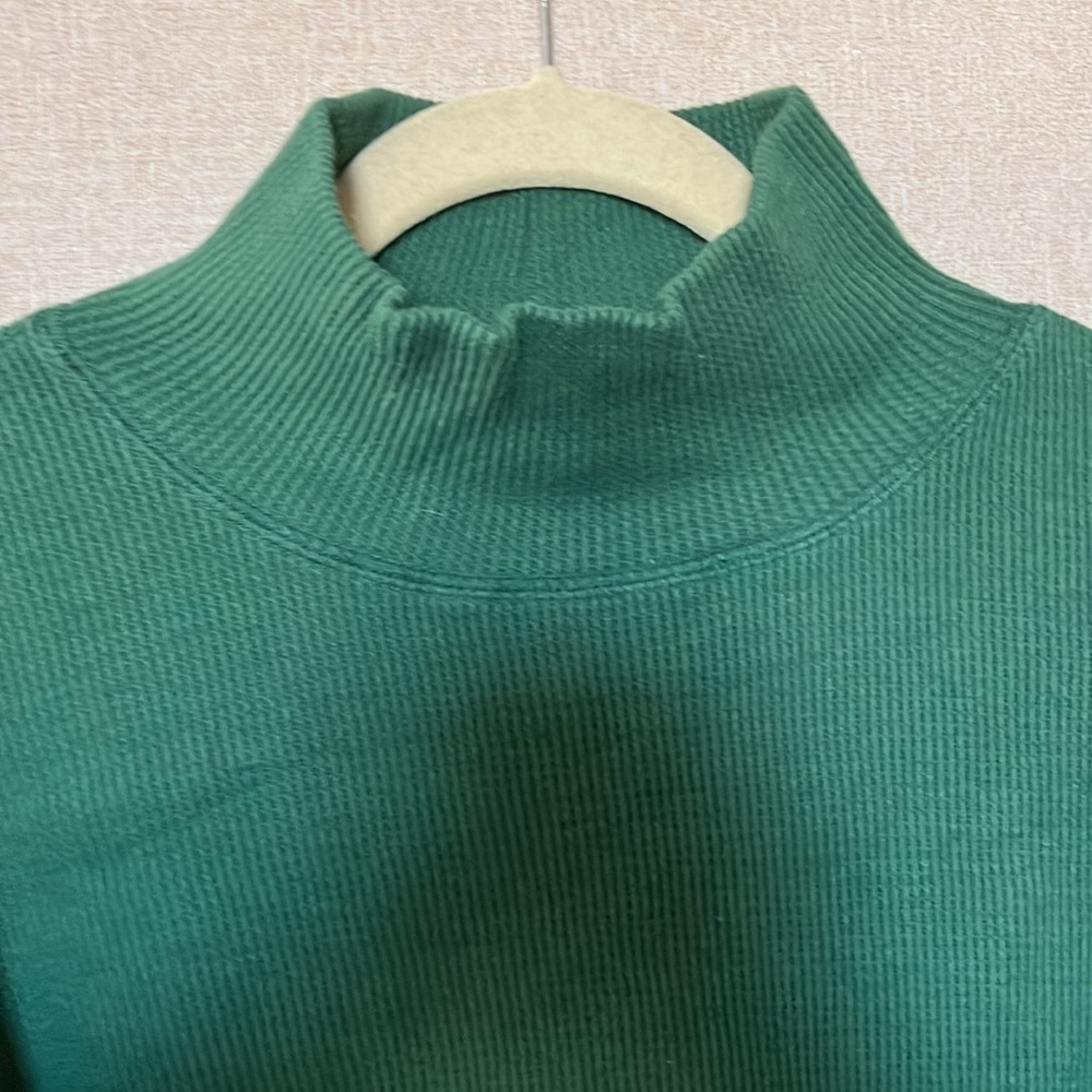 FINAL MARKDOWN Pierre Cardin Green Ribbed pullover medium - Picture 5 of 9